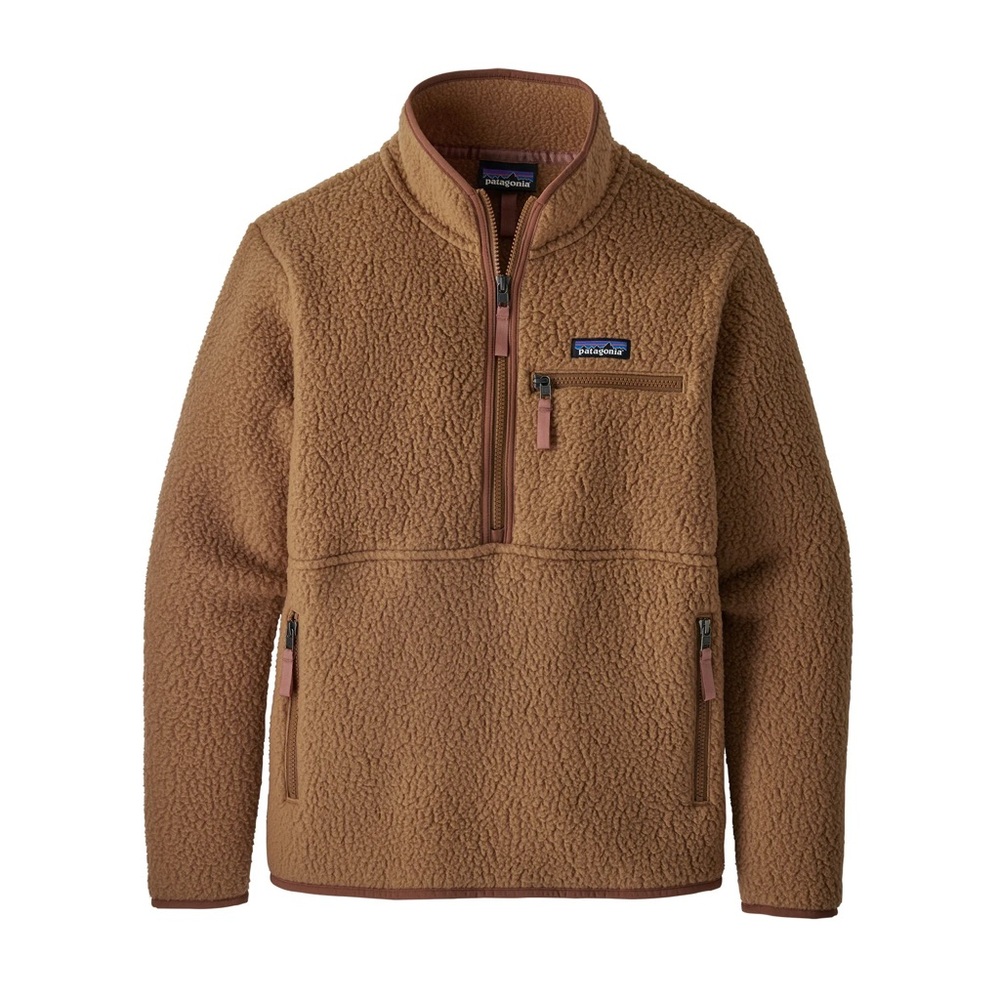 Patagonia Women’s Retro Pile Marsupial Brown Fleece Pullover
